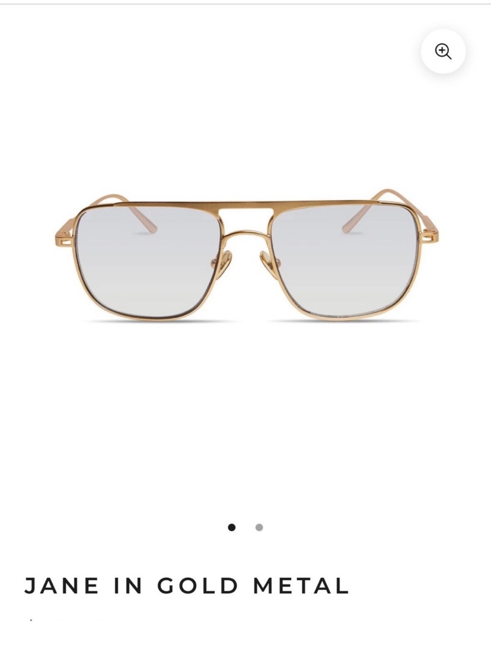 Elisa Johnson Jane Gold Metal
Sunglasses - Gold Frame